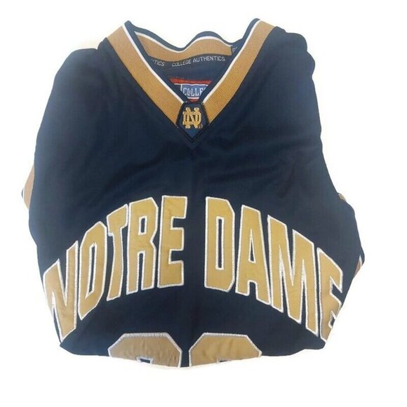 Vintage CA College Authentics Notre Dame Basketball Jersey Mens Size M #32 Blue - Picture 7 of 7